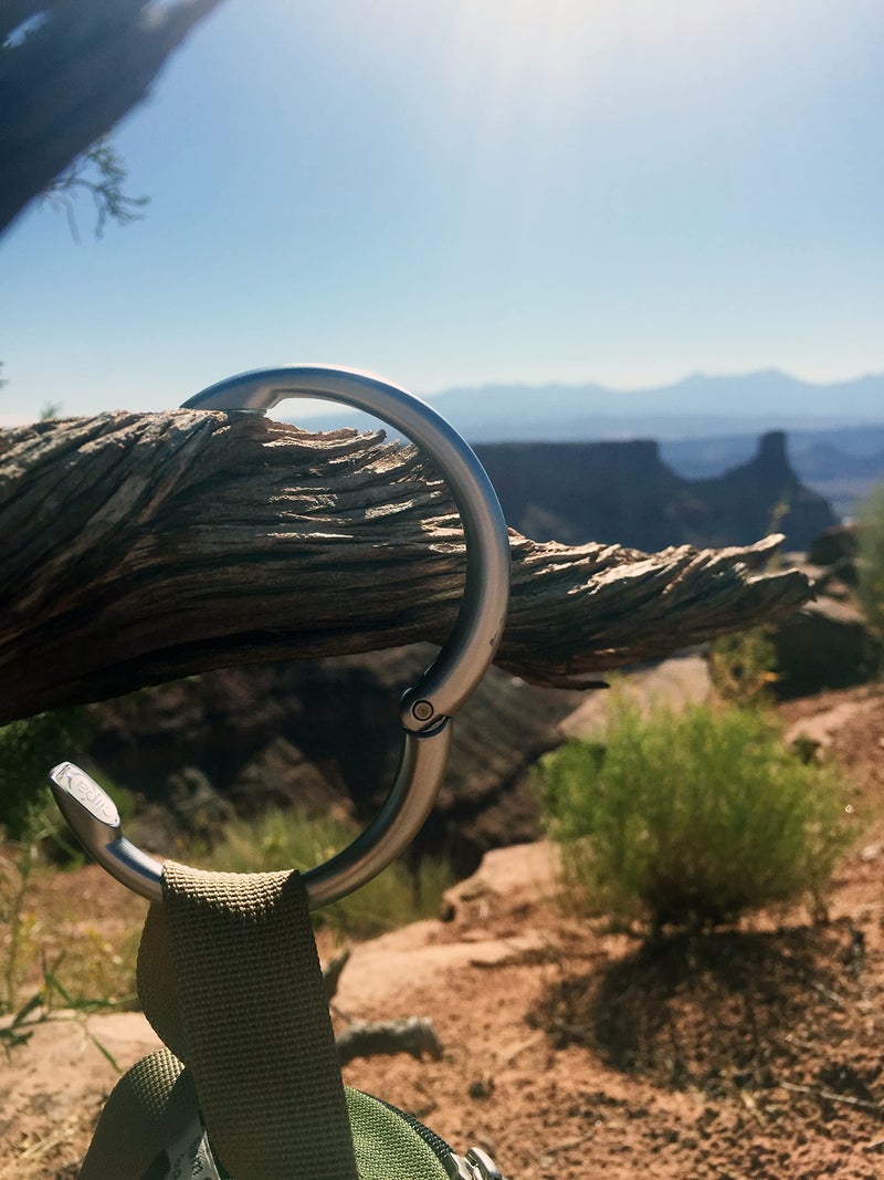 Clipa Bag Hanger – Matte Silver - The Ring That Opens Into a Hook and Hangs In Just 1/2" of Space, Holds 33 lbs., 3 yr. Warranty - Image 5