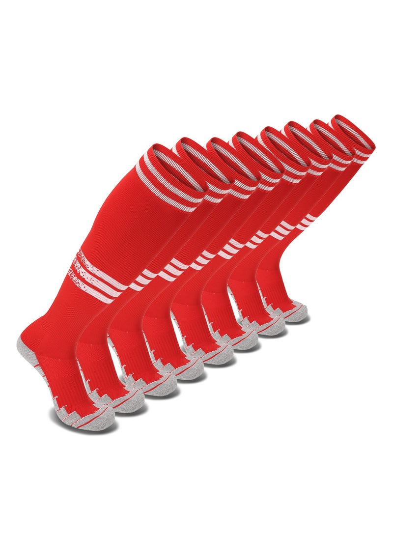 SKY WING Mens Baseball Socks Football Softball Knee High Sock Unisex Athletic Soccer Socks  1/2/3/4 Pairs for Youth Adult  Men and Women - Image 1