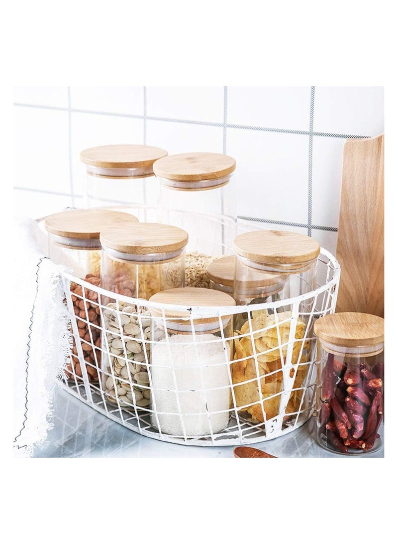 BLOOMING TIME 12-Piece Glass Jars with Wooden Lid for Stylish Spice Organization in Your Kitchen(250ml) - Image 3