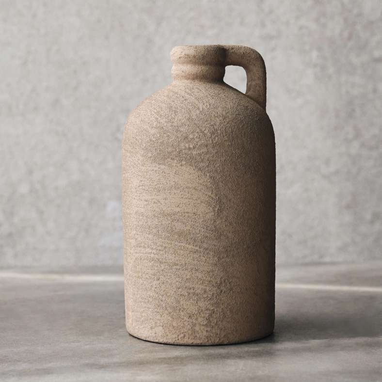 Pan Home Brizo Stoneware Vase With Handle 9x9x17cm - Brown - 112AIC9903769 - Image 5