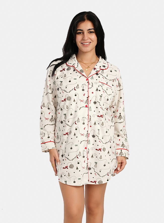 Carina Christmas Theme Night Shirt - Image 1