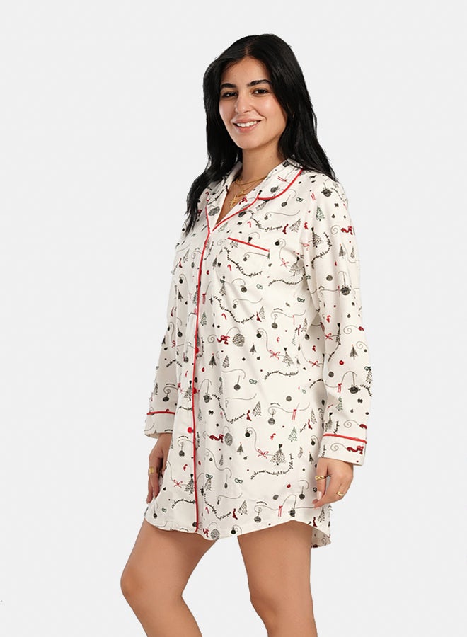 Carina Christmas Theme Night Shirt - Image 2