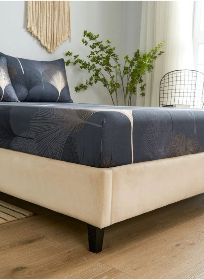 LUNA Home 4 Pieces Bedsheet Set, Brown Color.  - Image 3