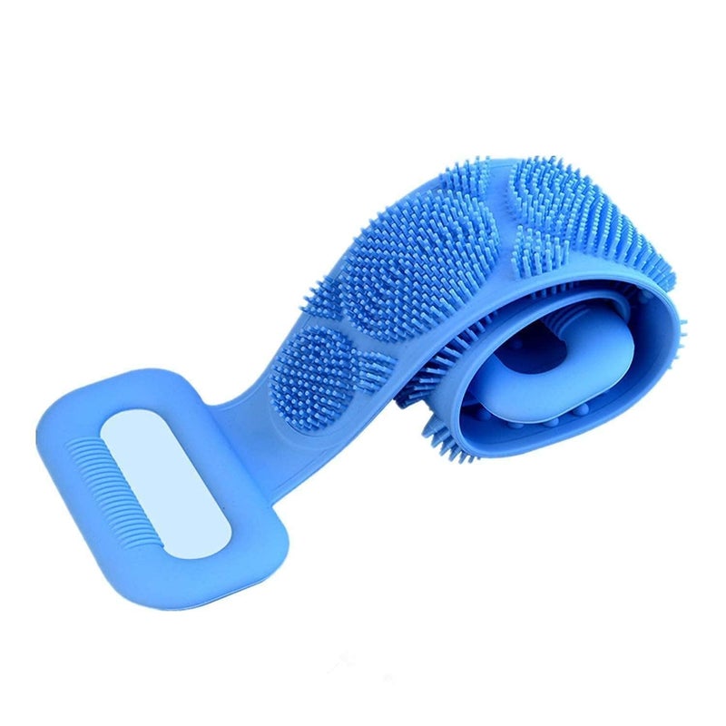 McFarlane Silicone Body Back Scrubber, Double Side Bathing Brush for Skin Deep Cleaning Massage, Dead Skin Removal Exfoliating Belt for Shower, Body Brush for Bathing - Image 4