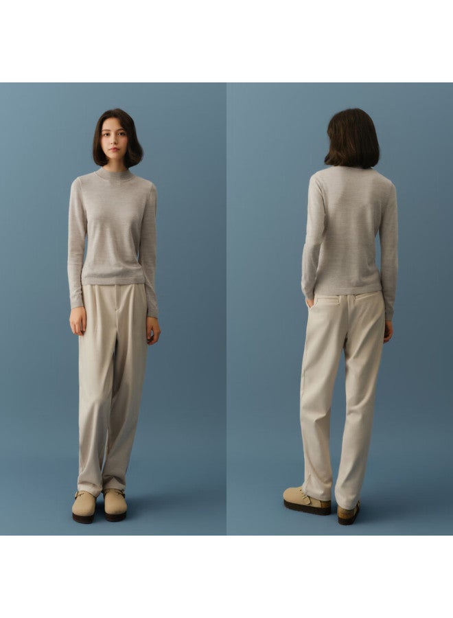 SEMIR Semir Meili Nu Solid Color Wool Sweater For Women, Winter New Style, Semi-turtleneck Base Layer, Machine Washable, 109724107001  - Image 5
