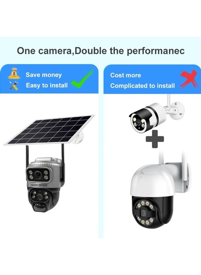 المهوس الفضاء كاميرا مراقبة VCS20-4G تعمل بالطاقة الشمسية، بعدسة مزدوجة، بتقنية 4G - Image 4