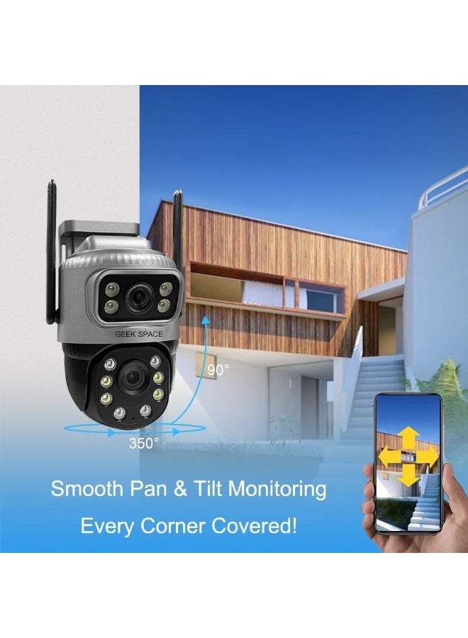 المهوس الفضاء كاميرا مراقبة VCS20-4G تعمل بالطاقة الشمسية، بعدسة مزدوجة، بتقنية 4G - Image 1