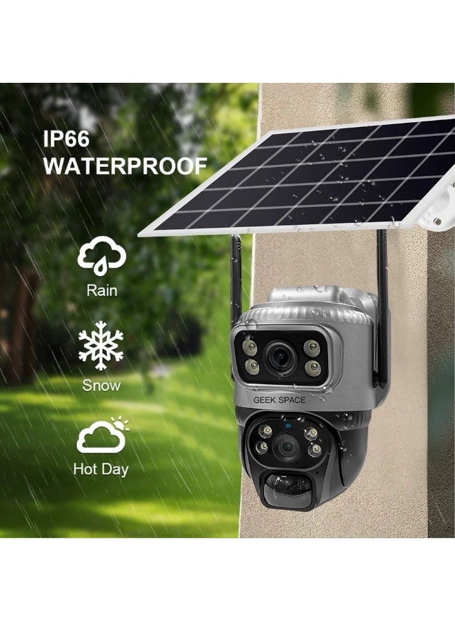 المهوس الفضاء كاميرا مراقبة VCS20-4G تعمل بالطاقة الشمسية، بعدسة مزدوجة، بتقنية 4G - Image 2