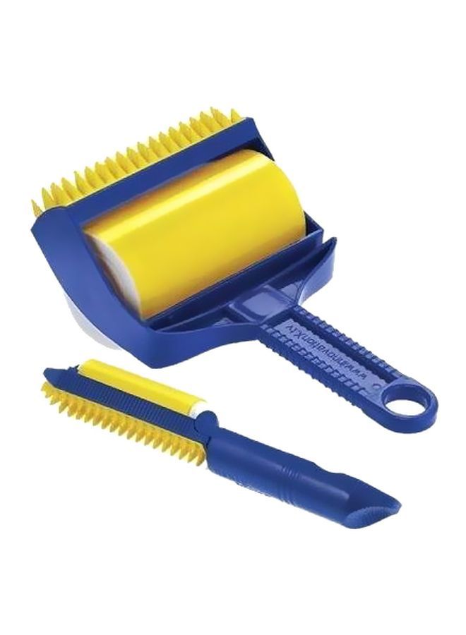 NIBEMINENT Sticky Lint Remover And Built-In Finger Set Blue/Yellow - Image 1