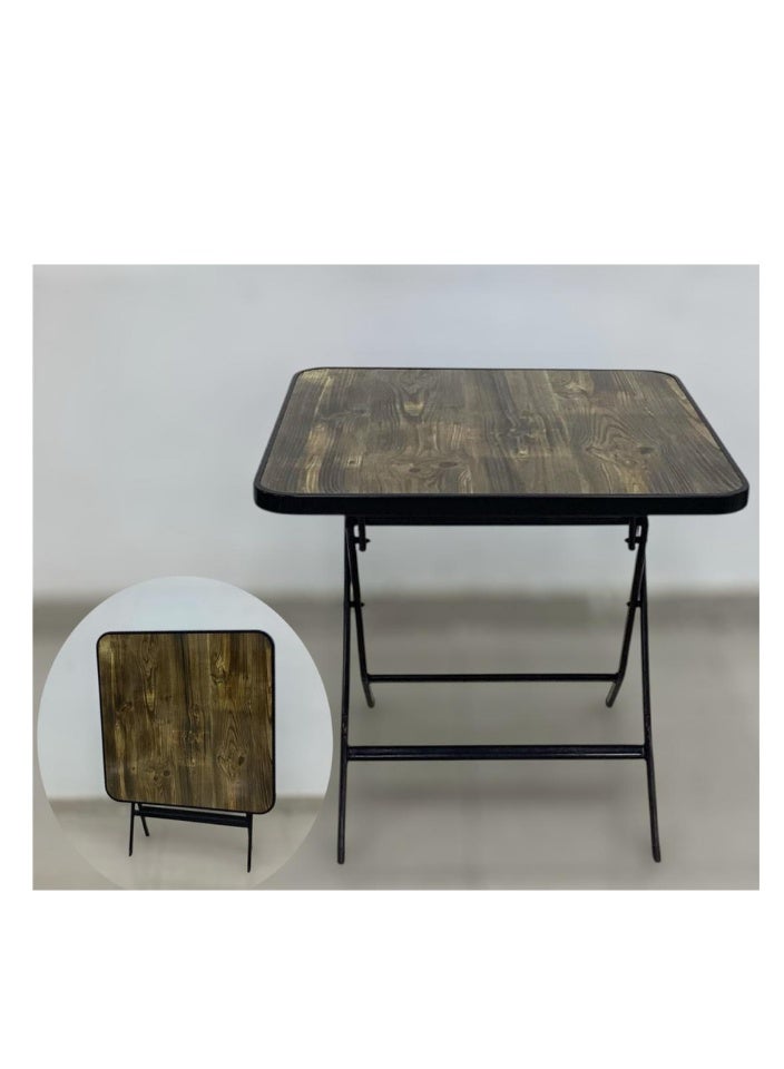 SMART HOME Square Folding Dining Table - Foldable Café Table with Fiber Top - 80 x 80 cm - Elegant and Sturdy Design - Side Table for Home, Kitchen, Cafés, or Outdoor Seating  - Image 2