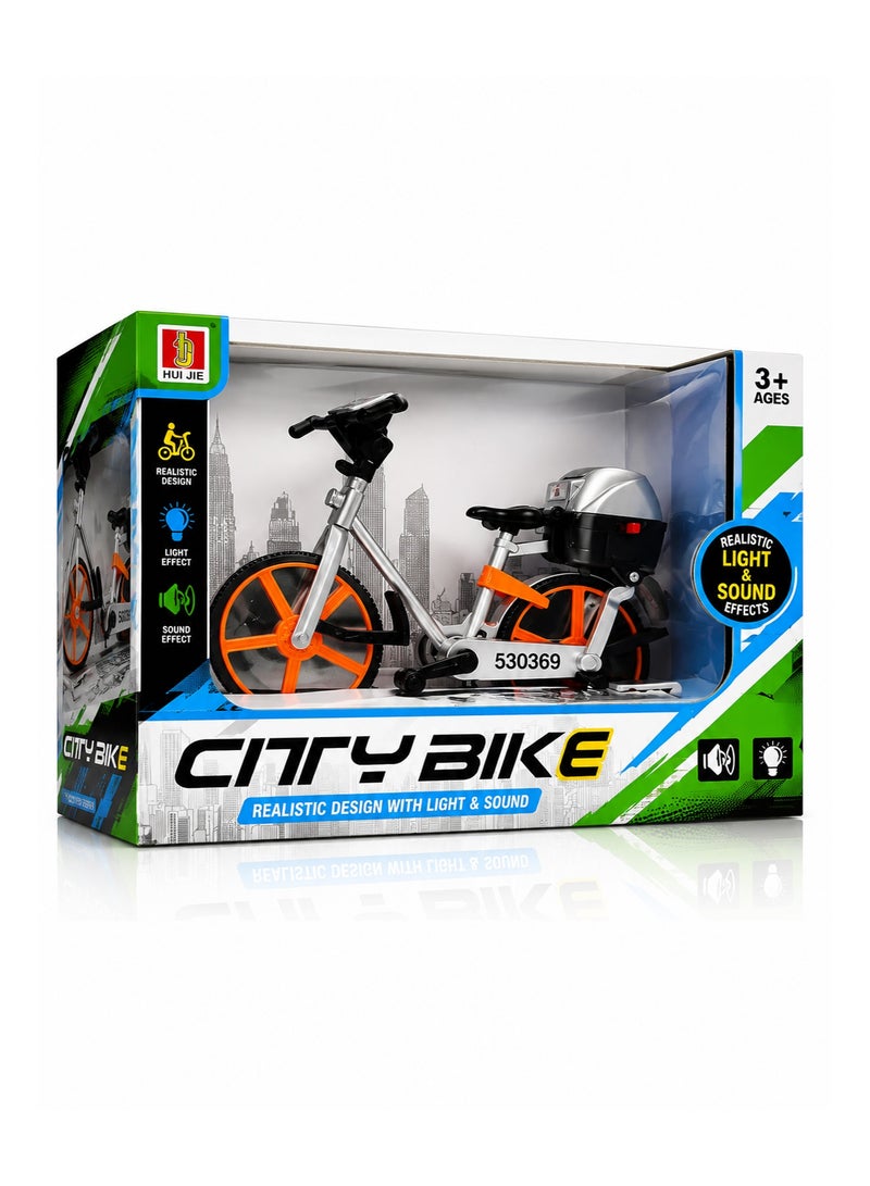 Mini City Bike Toy Model for Kids – Realistic Bicycle Play Toy with Storage Box for Boys and Girls Ages 3+ Indoor Pretend Play Gift - Image 1