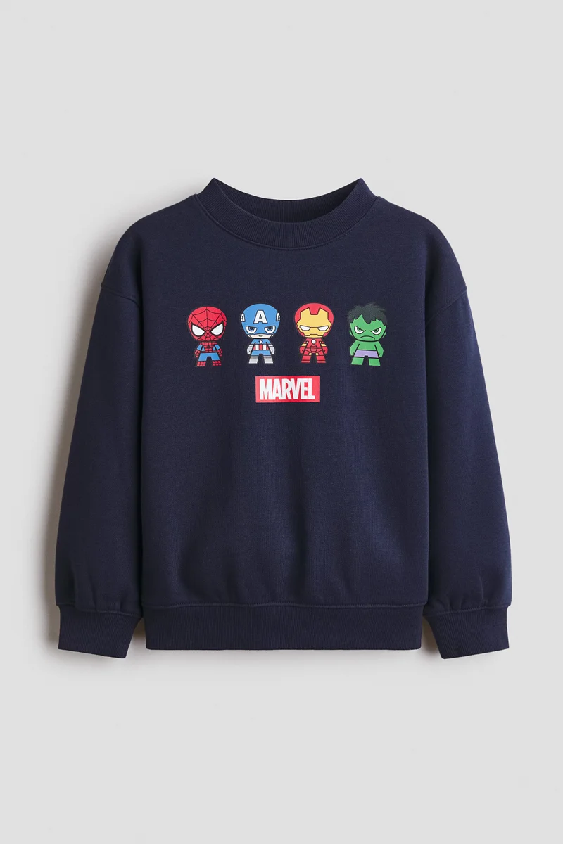 H&M Printed brushed-inside sweatshirt