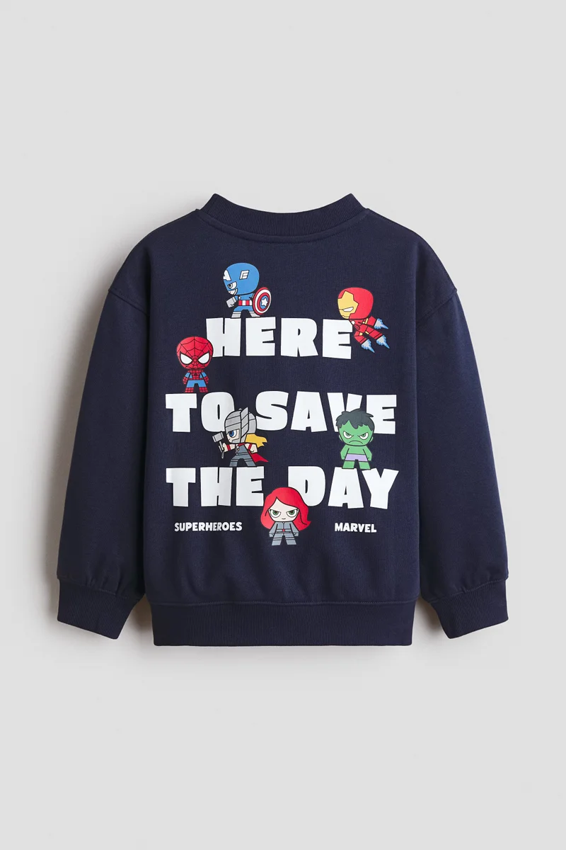 H&M Printed brushed-inside sweatshirt