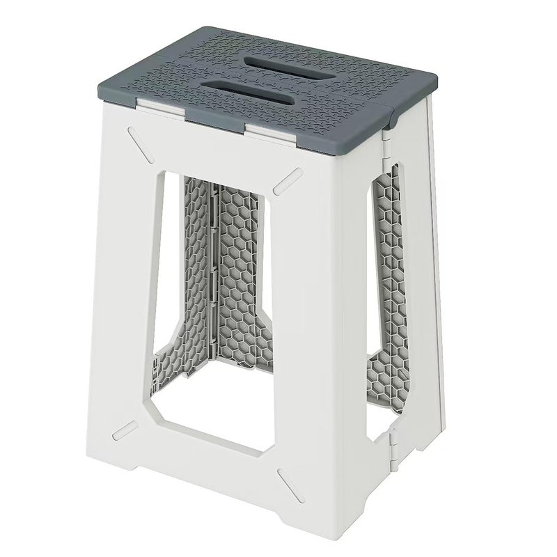 JIEYUAN Foldable Bath Shower Safety Chair Seat, 17.7" High Anti-Slip Bench Bath tub Stool for Elderly or Seniors (ShowerChair Grey) - Image 1