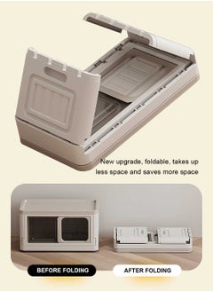 Kidle Large Foldable Litter Box with Lid Cat Litter Box Cat Litter Pan Easy to Clean Kitty Litter Box 561-K  - Image 4
