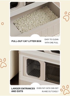 Kidle Large Foldable Litter Box with Lid Cat Litter Box Cat Litter Pan Easy to Clean Kitty Litter Box 561-K  - Image 3