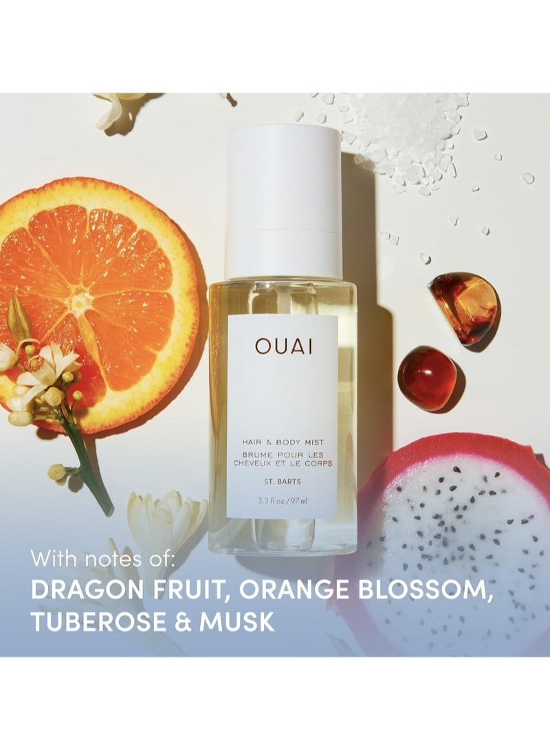 أواي سانت بارتس شعر و ضباب الجسم - عطور الشعر و رذاذ الجسم الرائح الاستوائي - ملاحظات من Dragonfruit ، زهرة البرتقال ، Tuberose و Musk (3.3 فلور أوز) - Image 2