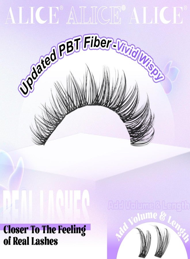 Alice Lash Clusters Natural Wispy Cluster Eyelash Extensions DIY Individual Lashes Lash Extension Waterproof Cluster Lashes 224pcs 9-16mm Soft Thin Band by ALICE - Image 3