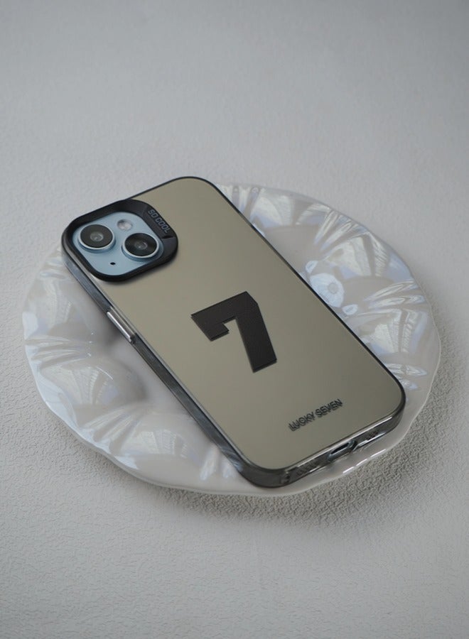 ShebSheb Lucky 7 Phone Case for iPhone 15 Plus,Matte Luxury Shockproof Slim Thin Phone Cover - Image 2