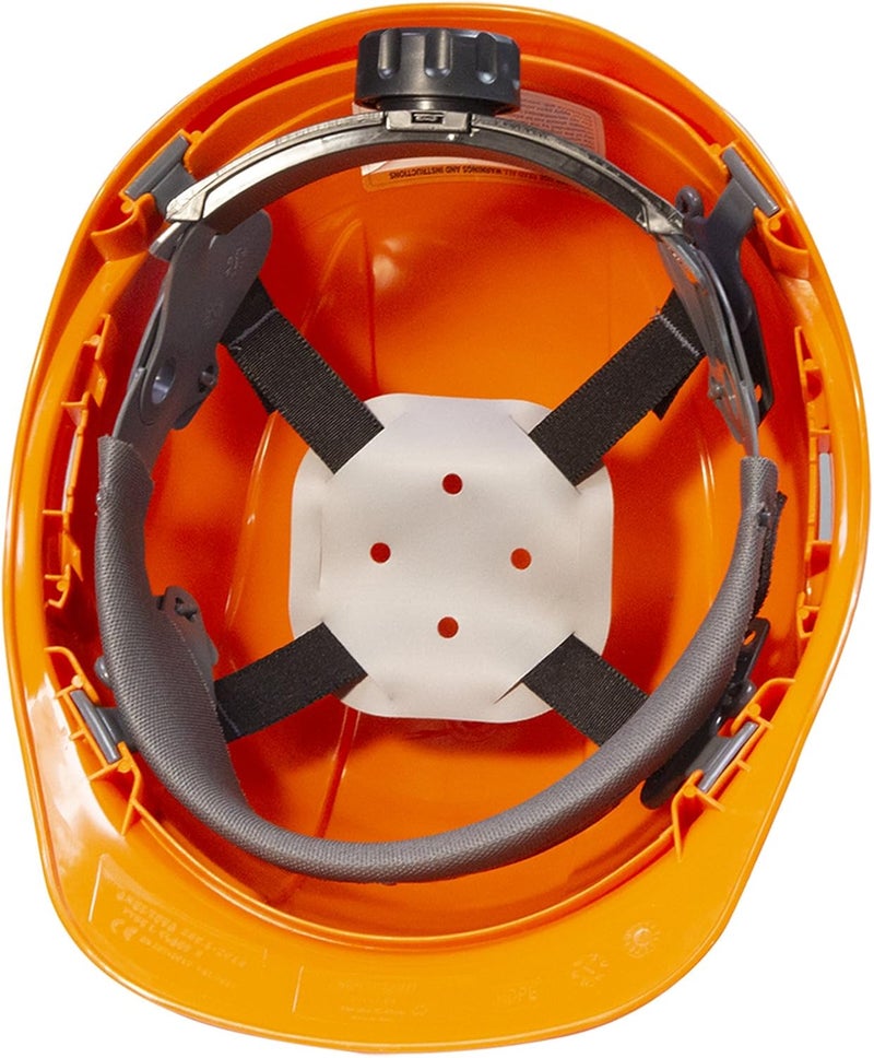 JORESTECH Safety Hard Hat Orange HDPE Cap Style Helmet with 4-Point Adjustable Ratchet Suspension for Work, Home, and General Headwear Protection ANSI Z89.1-14 Compliant HHAT-01 - Image 4