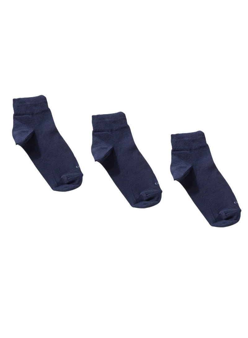 Cottonil Pack of 3 Light Classic Socket Socks for Men - Navy - Image 1
