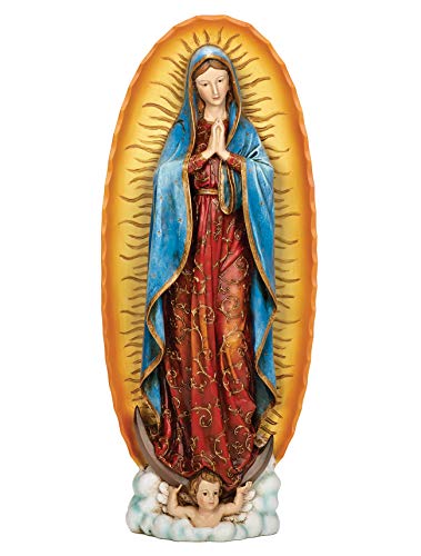 Joseph's Studio by Roman - Our Lady of Guadalupe Figure on Base, Renaissance Collection, 18.5" H, Resin and Stone, Religious Gift, Decoration - Image 4