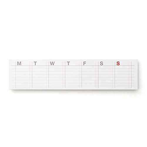 JSTORY Sticky Planner Adhesive Paper Note Columnar Scheduler Organizer to-do One Size Weekly White - Image 1