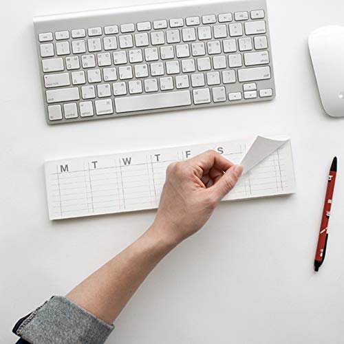JSTORY Sticky Planner Adhesive Paper Note Columnar Scheduler Organizer to-do One Size Weekly White - Image 3