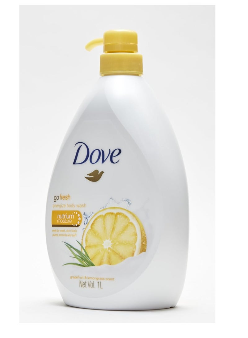 Dove Body Wash With Grapefruit and Lemongrass Scent 1000ml - Image 2