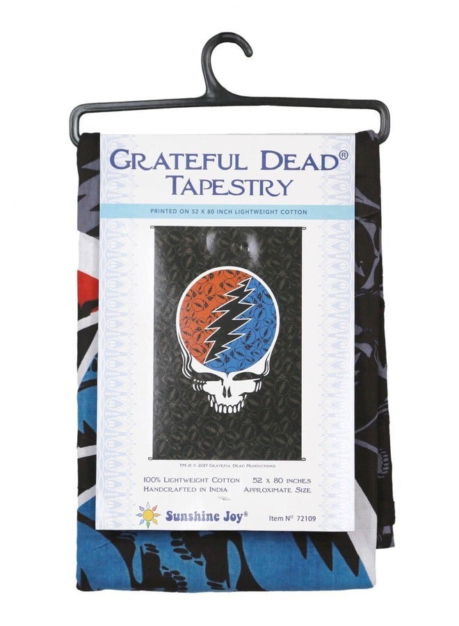 صن شاين جوي مفرش طاولة جداري مزخرف بنمط "Sunshine Joy" من فرقة "Grateful Dead" بعنوان "Steal Your Face"، مناسب للشاطئ، مقاس كبير 52 × 80 بوصة. - Image 2