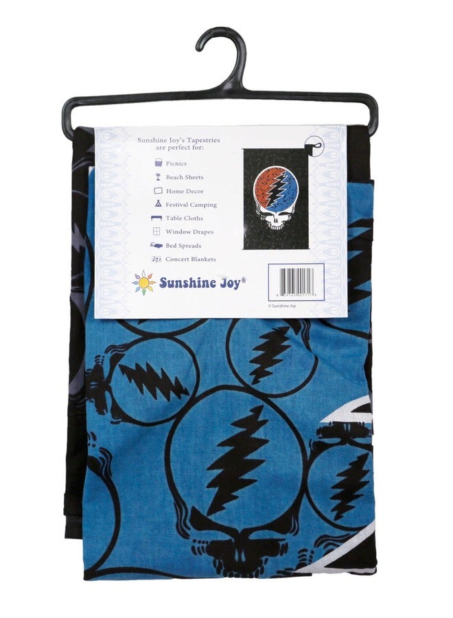 صن شاين جوي مفرش طاولة جداري مزخرف بنمط "Sunshine Joy" من فرقة "Grateful Dead" بعنوان "Steal Your Face"، مناسب للشاطئ، مقاس كبير 52 × 80 بوصة. - Image 3