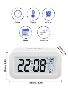 WENTCCION Digital Alarm Clock, Alarm Clock With Numbers, Led Digital Sleep Smart Watch, Indicates Date And Temperature On Screen, With Alarm Clock, With 12/24 Hour Switch, Simple Operation (Smart alarm clock)  - Image 2