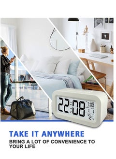 WENTCCION Digital Alarm Clock, Alarm Clock With Numbers, Led Digital Sleep Smart Watch, Indicates Date And Temperature On Screen, With Alarm Clock, With 12/24 Hour Switch, Simple Operation (Smart alarm clock)  - Image 3