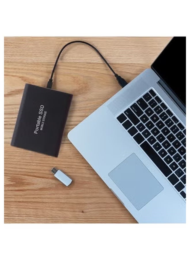 Generic - 2TB Portable External Hard Drive, Mini SSD Hard Drives,Solid State External Drives,Computer Backup Drive,USB 3.1 to Type-C Support Data Storage Transfer for Windows XP PC Laptop and Mac(Black) - Image 1