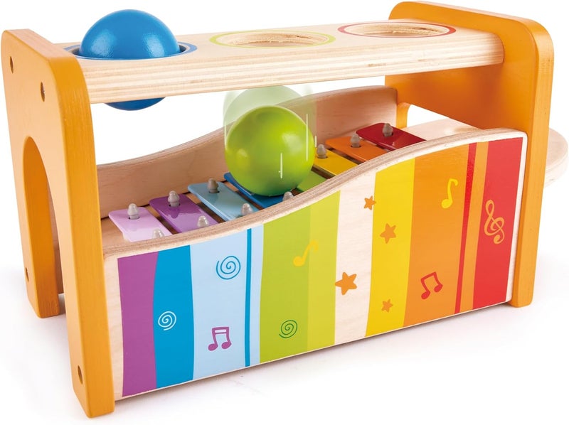 Hape E0305 Pound and Tap Bench with Slide Out Xylophone - Image 4