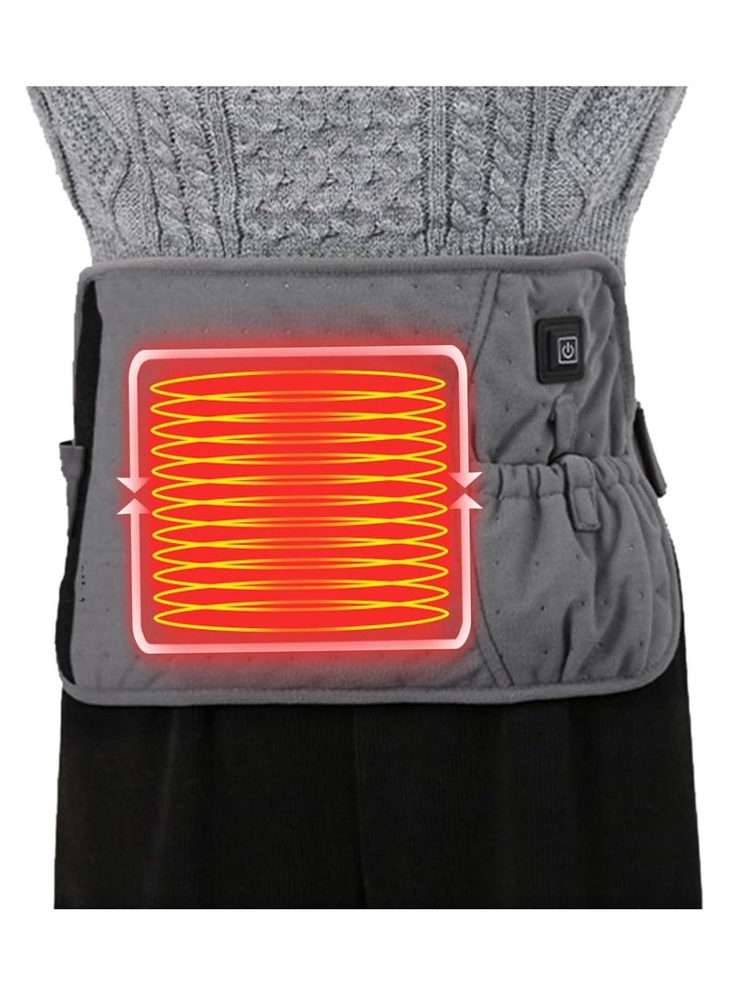 general USB Heating Waist Belt Lower Back Cordless Heat Pads Comforting Relaxation Back Support Heating Belt Velvet Surface - Image 1