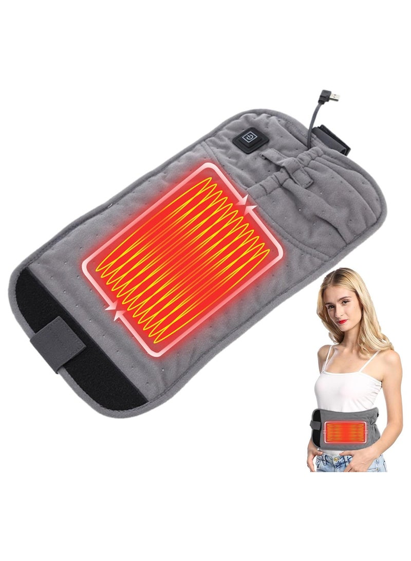 general USB Heating Waist Belt Lower Back Cordless Heat Pads Comforting Relaxation Back Support Heating Belt Velvet Surface - Image 5