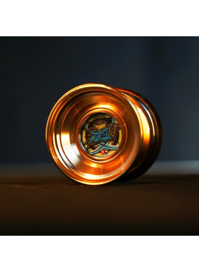 Crane Hall Yo-Yo Breaks Empty V Odi Double Diamond Fire Less King High-end Competitive Ring Yoyo Ball-Color:Purple Color Matching - Image 3