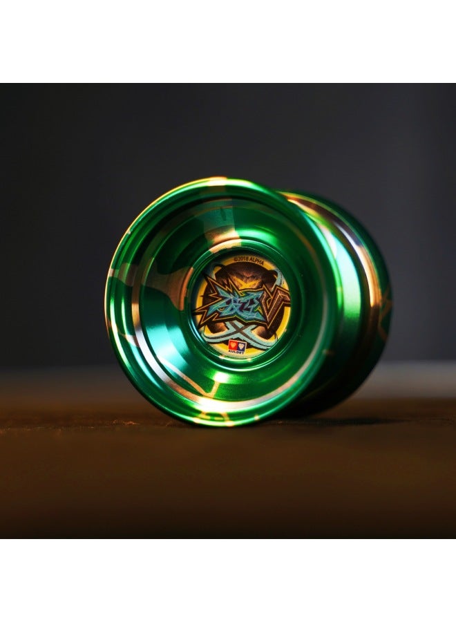 Crane Hall Yo-Yo Breaks Empty V Odi Double Diamond Fire Less King High-end Competitive Ring Yoyo Ball-Color:Purple Color Matching - Image 2