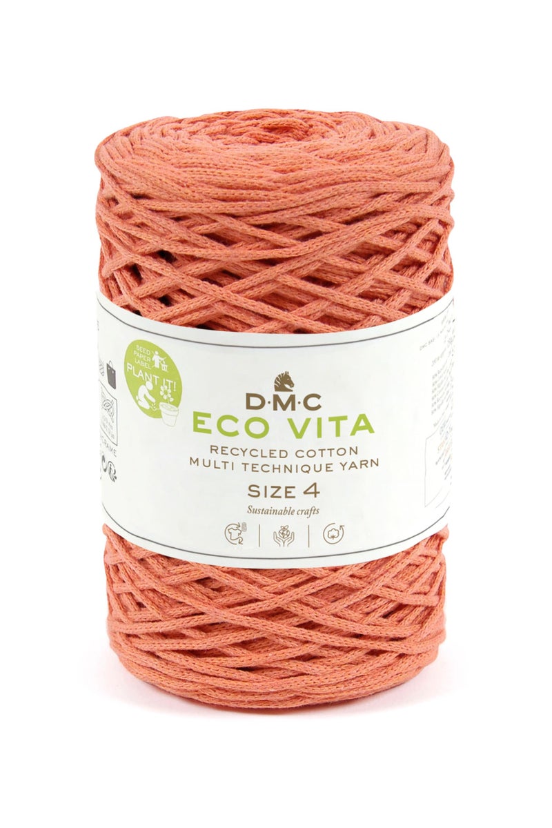 DMC Eco Vita 4 Coral Crochet Knitting Macrame Yarn 250g