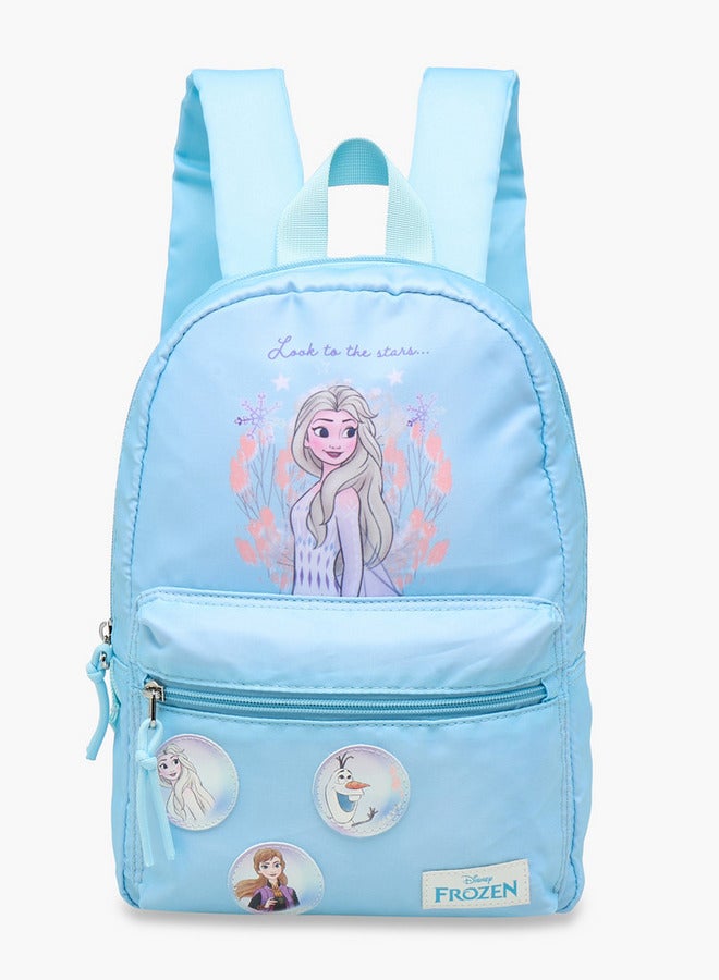 Disney Girls Frozen Print School Backpack with Adjustable Shoulder Straps 10x25x33 cm - Image 1