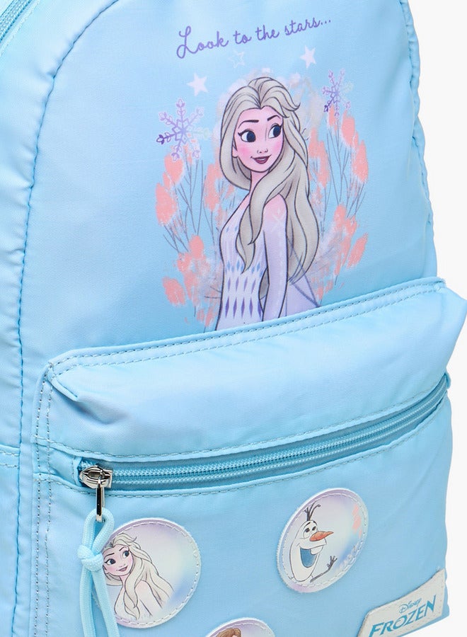 Disney Girls Frozen Print School Backpack with Adjustable Shoulder Straps 10x25x33 cm - Image 5