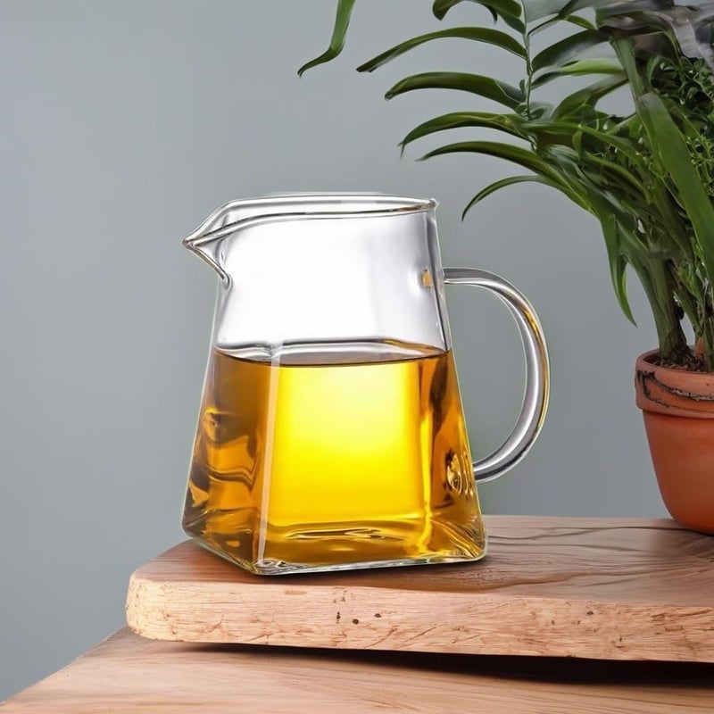 Dadamong Glass Pitcher with Handle, Milk and Cream Pitcher Cup Jug, Heat Resistant Borosilicate Glass Creamer for Coffee Tea or Maple Syrup Serving, Stovetop & Microwave Safe (32oz/ 950ML) - Image 5