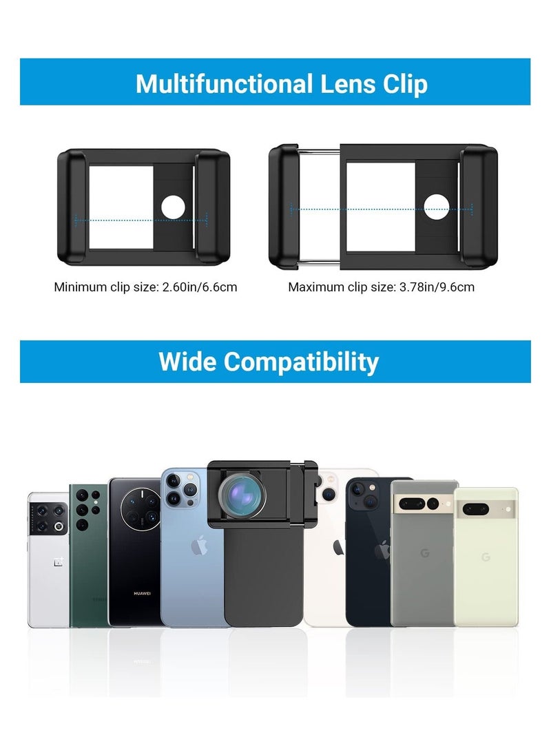 Y&D - Macro Lens Kit for Smartphone 10X + CPL Filter with Multi-Function Clip iPhone 14 14Pro Max Samsung Android Phone Fits Almost All Attachment - Image 1