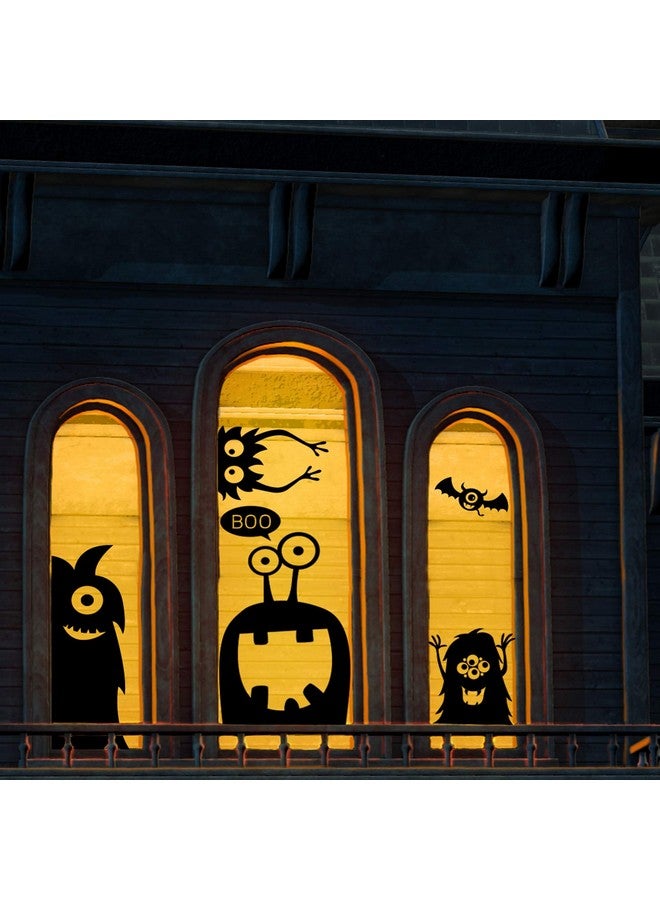CCINEE CCINEE 10PCS Giant Halloween Window Clings Novelty Cute Wiggly Monster Window Decal Stickers for Halloween Decoration Supply  - Image 1