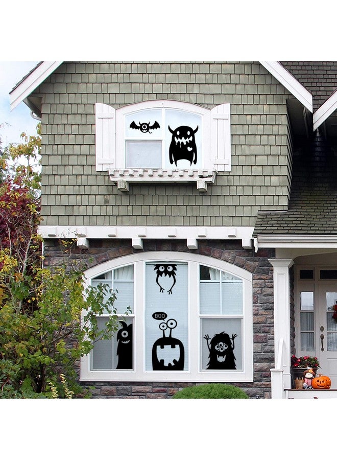 CCINEE CCINEE 10PCS Giant Halloween Window Clings Novelty Cute Wiggly Monster Window Decal Stickers for Halloween Decoration Supply  - Image 5
