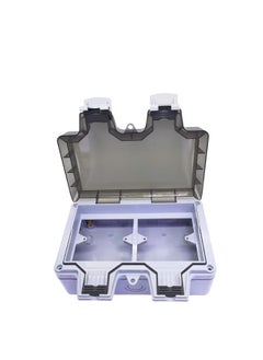 XLT Weatherproof IP66 Outdoor Switch Sockets Cover, Double Gang.  - Image 1