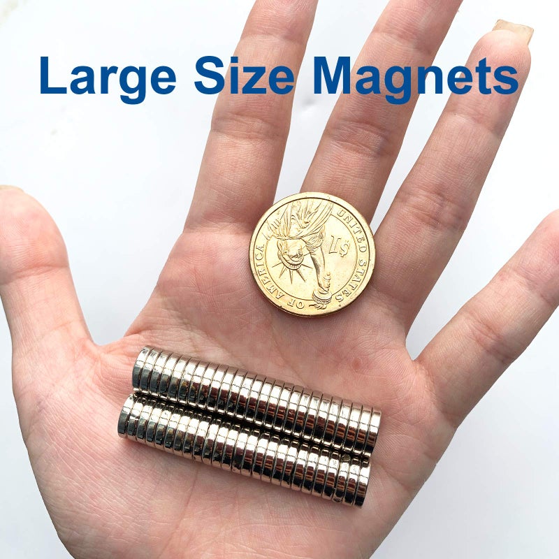 MEALOS Magnets - 50 Refrigerator Magnets Thin Round Magnets for Crafts - 10mmx2mm Magnets for Miniatures Small Models for Paper Crafts for Refrigerator - Come with a Storage Case - Image 3