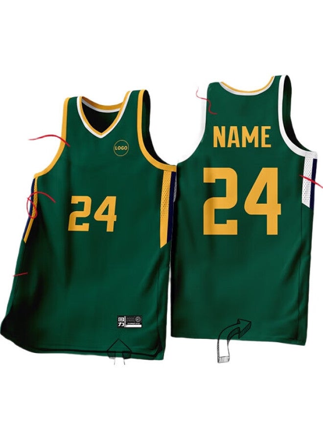 Pull Back Huili American Basketball Uniform, Customized Sports Set, Jersey, Group Purchase, Printed Team Uniform, Hllqms603, White, 3Xl - Image 3