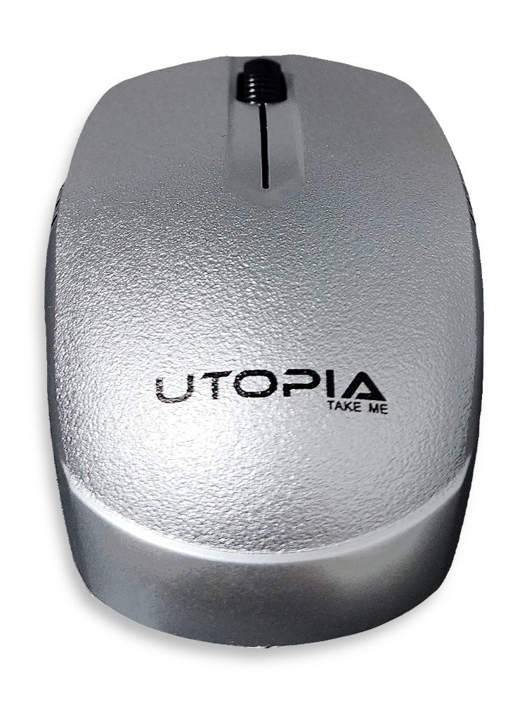 Utopia - Wireless Mouse Gaming 3 Button , 1000DPi - Silver U-102 - Image 1